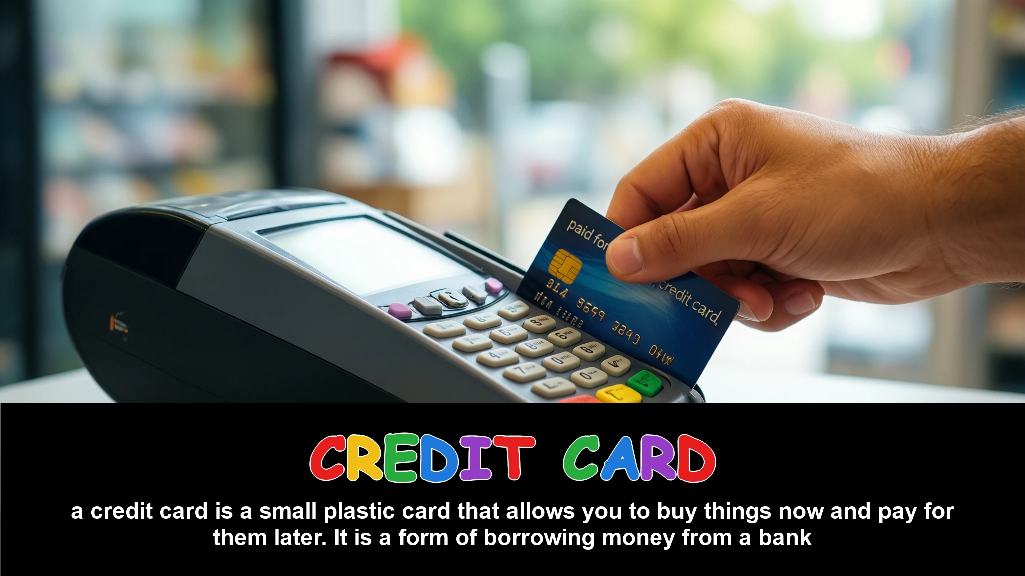 English Illustration for credit card